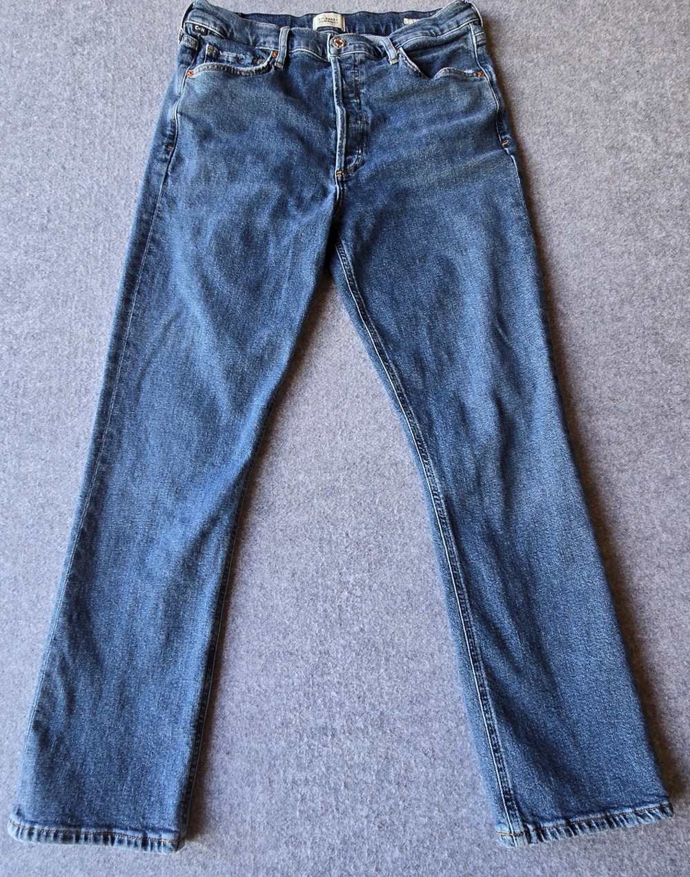 Citizens Of Humanity Charlotte Women Jeans 29 Light Blue Straight Leg Button Fly